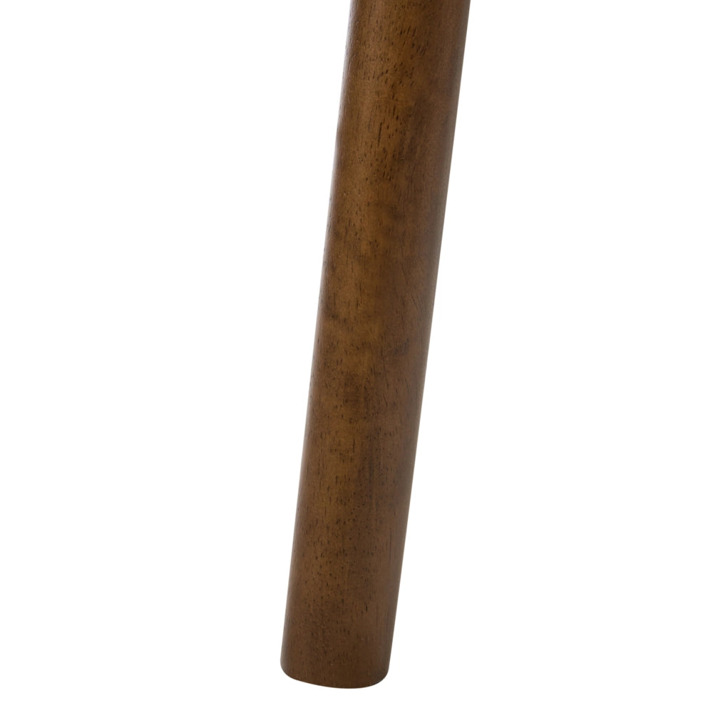 Set di 2 sedie da pranzo marrone e beige chiaro con struttura in legno di gomma bouclé e seduta e schienale imbottiti