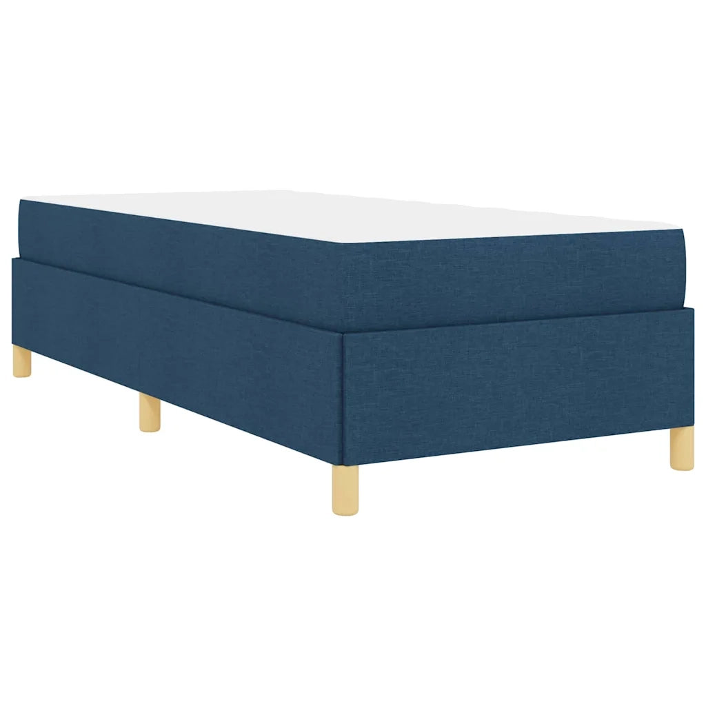 vidaXL Letto a molle Blu e Marrone e Bianco 80 x 200 cm Tessuto
