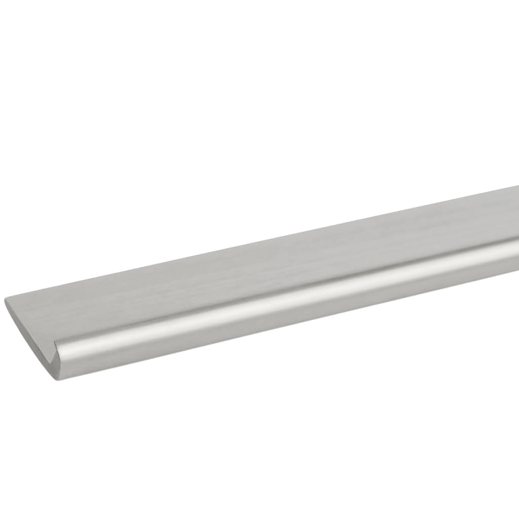 PROFILO UNGHIETTA IN ALLUMINIO- - mm.25 mt.1 argento - 10 pezzi