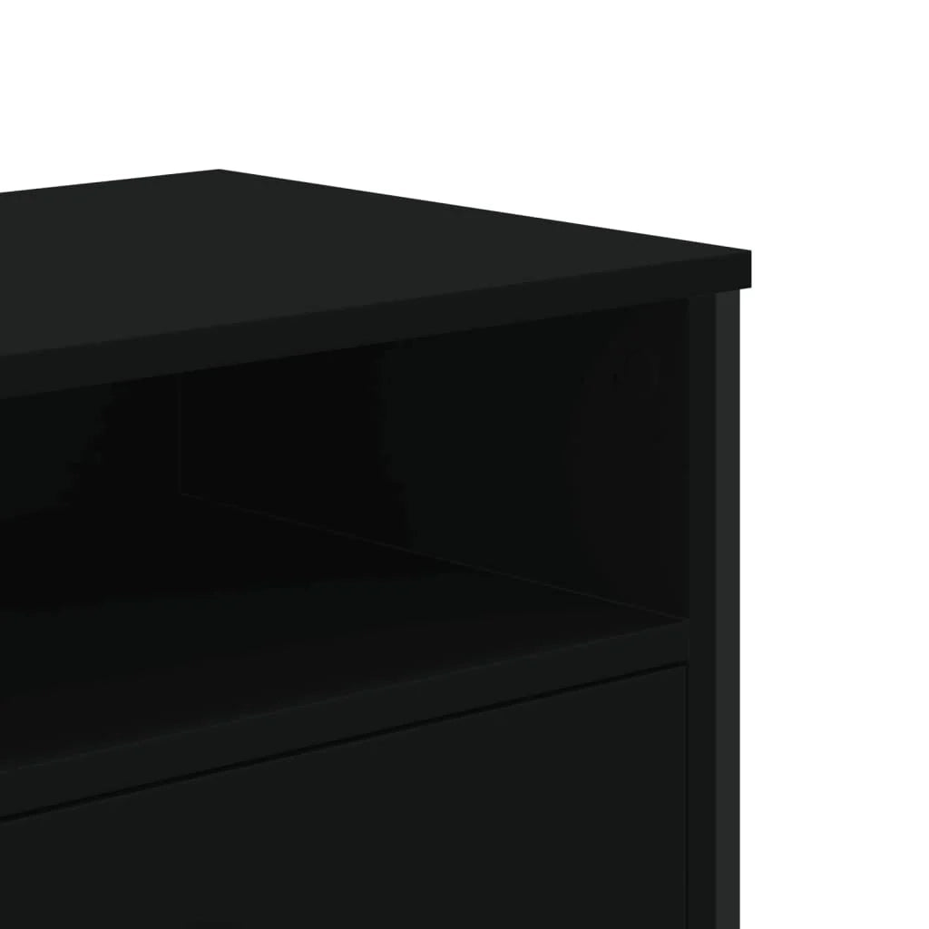 Mobile TV multimediale mensola TV credenza mobile TV sala da pranzo soggiorno camera da letto 122 x 34 x 41 cm legno ingegnerizzato nero 02_0025881