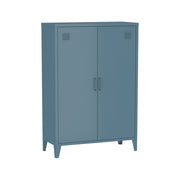Cassettiera/armadio industriale metallo 2 ante, blu grigio