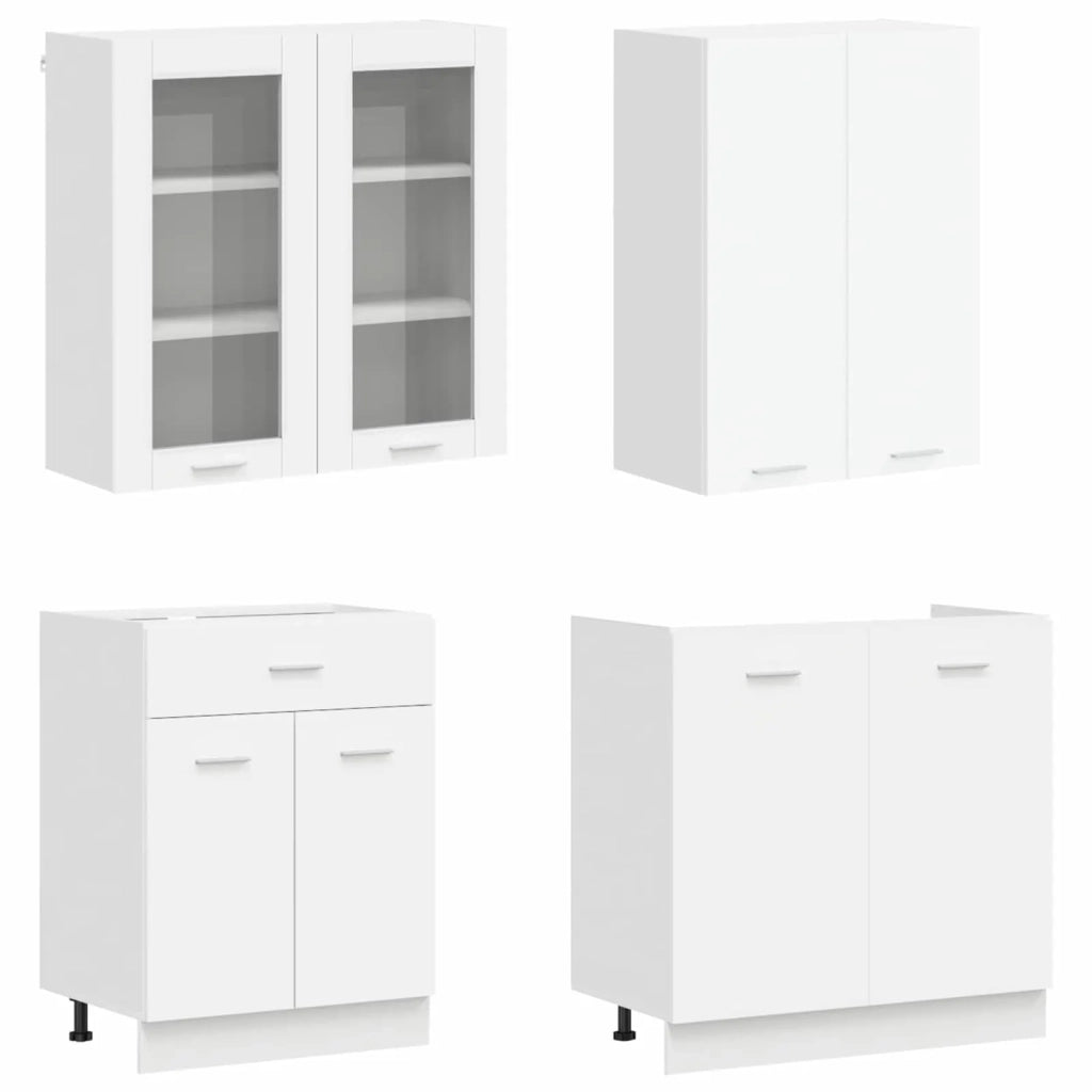 Unità Cucina LYON 8 pz Bianco Legno ingegnerizzato 3438507