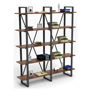 Biblioteca Colli, Libreria 5 Ripiani, 155x34x180h cm Marrone Noce