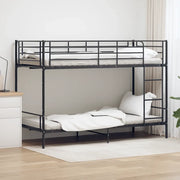 Letto a Castello Nero in Metallo 90x200 cm