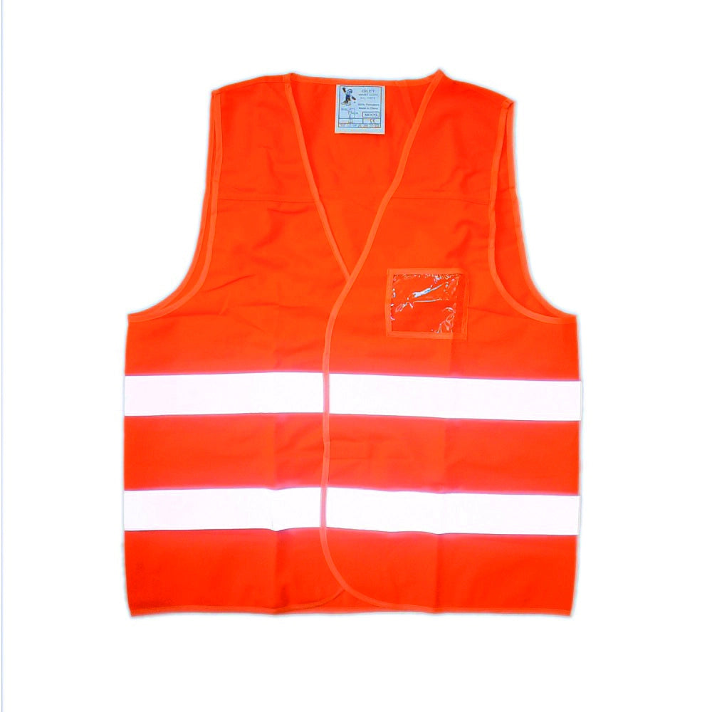 GILET ALTA VISIBILITÀ Col. Arancio fluo Tg. Unica