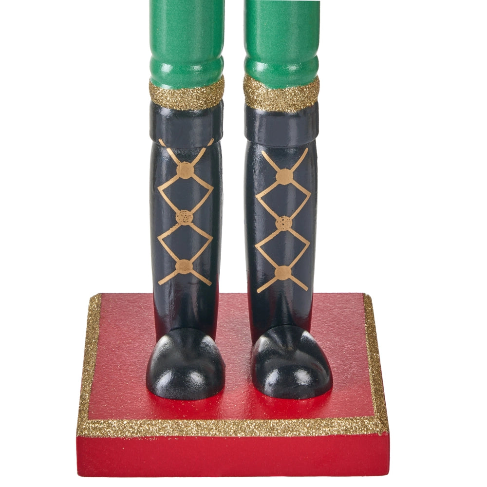 Statuina Schiaccianoci in materiale sintetico Rosso decorazione natalizia