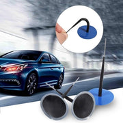 Kit di riparazione pneumatici automatico a 24 pezzi - Riparazione pneumatico Tubeless - Connesso plug 4,5 mm - Adatto per auto/moto/autotreno - Gomma abrasione resistente - Strumento professionale - Riparazione pneumatico