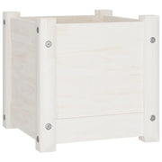 Fioriera aiuola rialzata fioriera aiuola giardino da esterno terrazza 31 x 31 x 31 cm legno di pino massiccio bianco 02_0038539