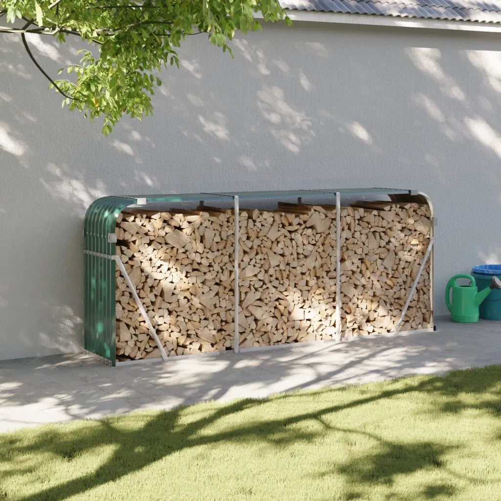 Portaceppi Verde 234x45x100 cm in Acciaio Zincato 364545