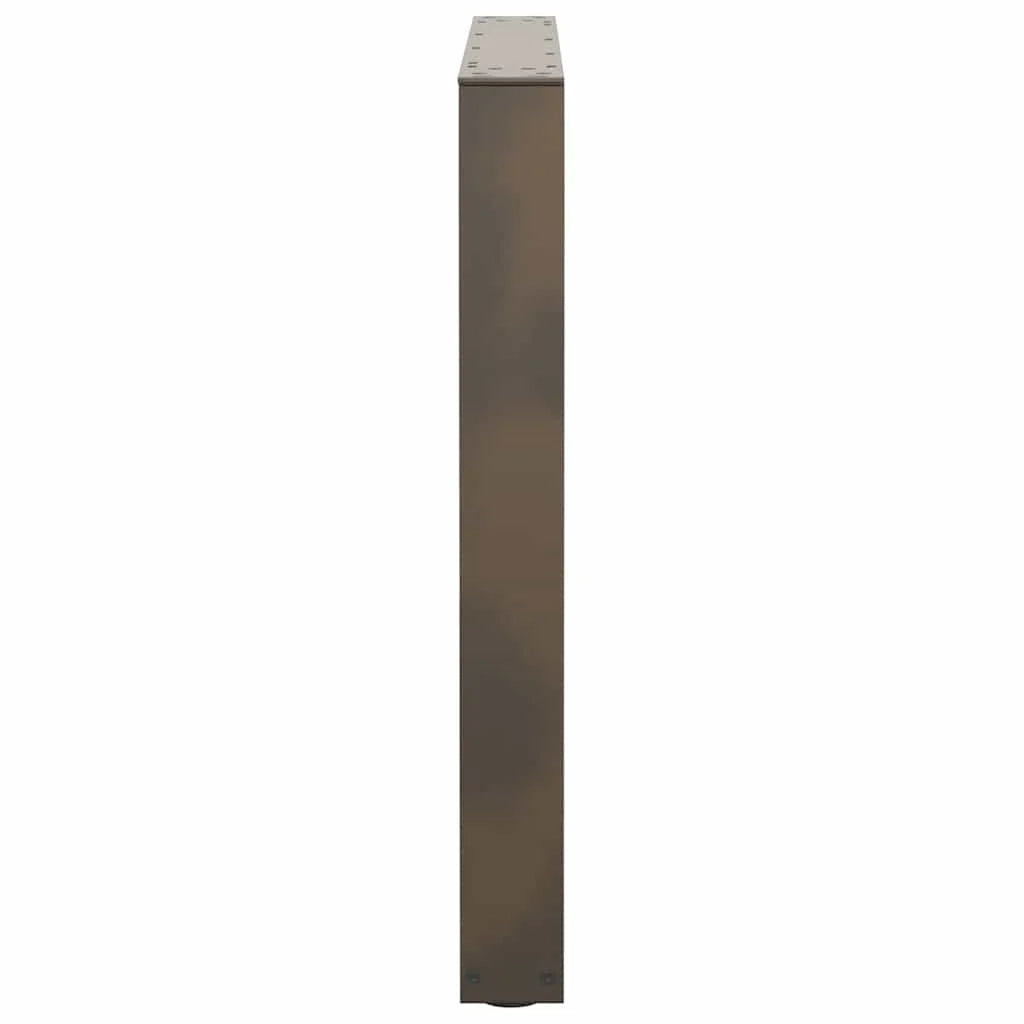 Set di 2 gambe regolabili per tavolo da pranzo a forma di V 80 x 73 cm stile moderno acciaio naturale 02_0056937