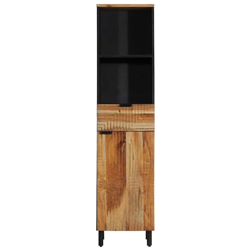 Armadio per Lavabo da Bagno con porta Legno di Acacia Massello 4017778