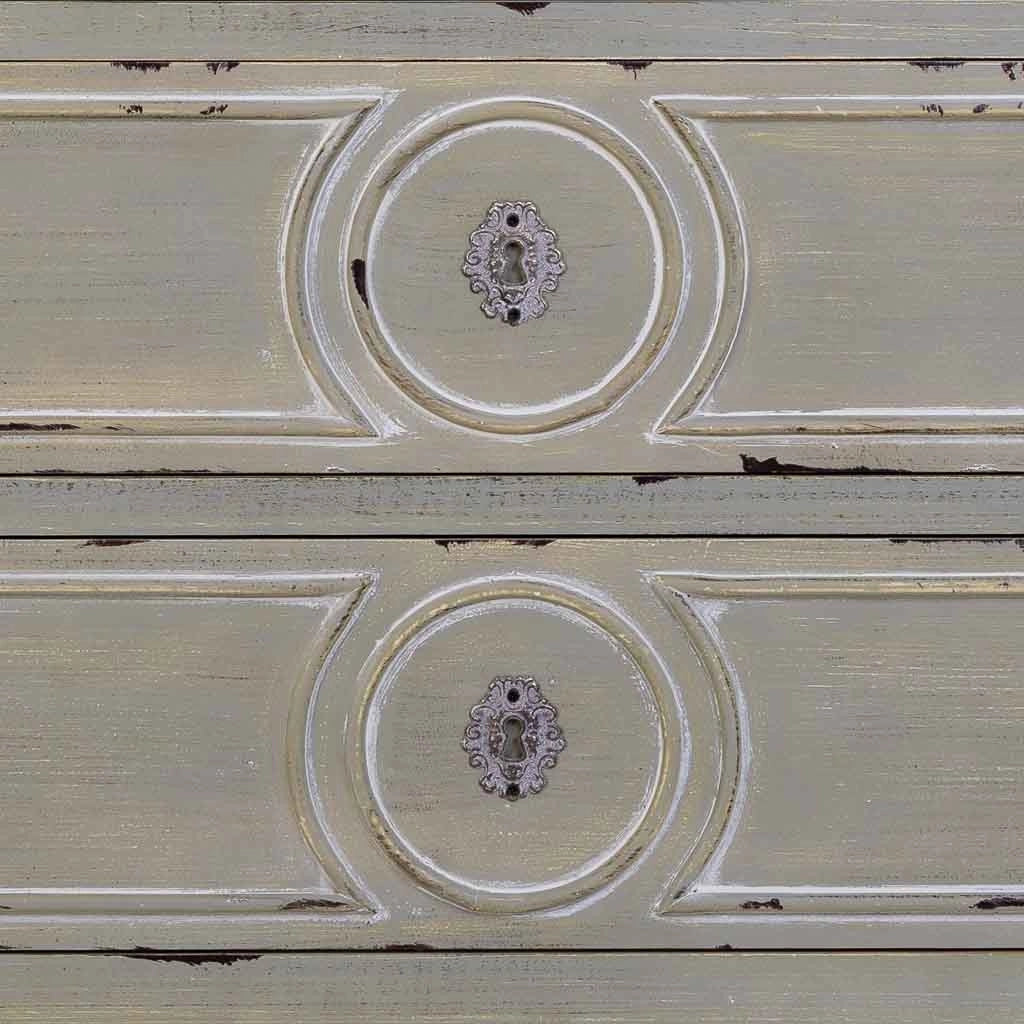 Cassettiera in legno con 3 cassetti grigio 102x46x80h cm