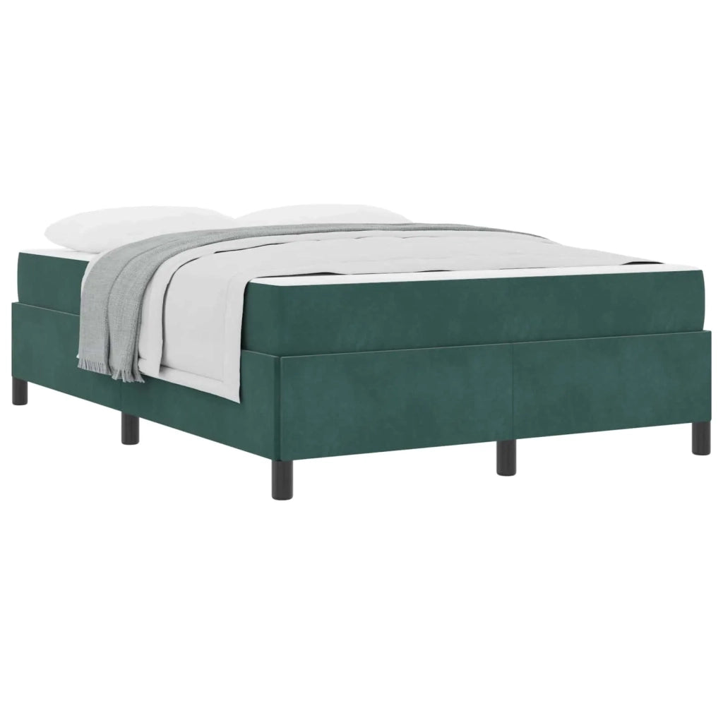 Struttura del letto Verde Scuro 160 x 200 cm Tessuto