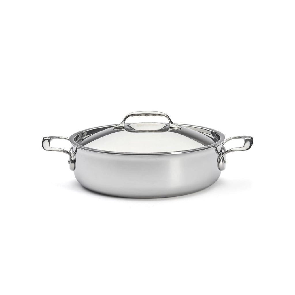 De Buyer 3741.28 Affinity Casseruola Bassa con Coperchio 28 cm Acciaio Inox 4,6 L Induzione colore Acciaio inossidabile
