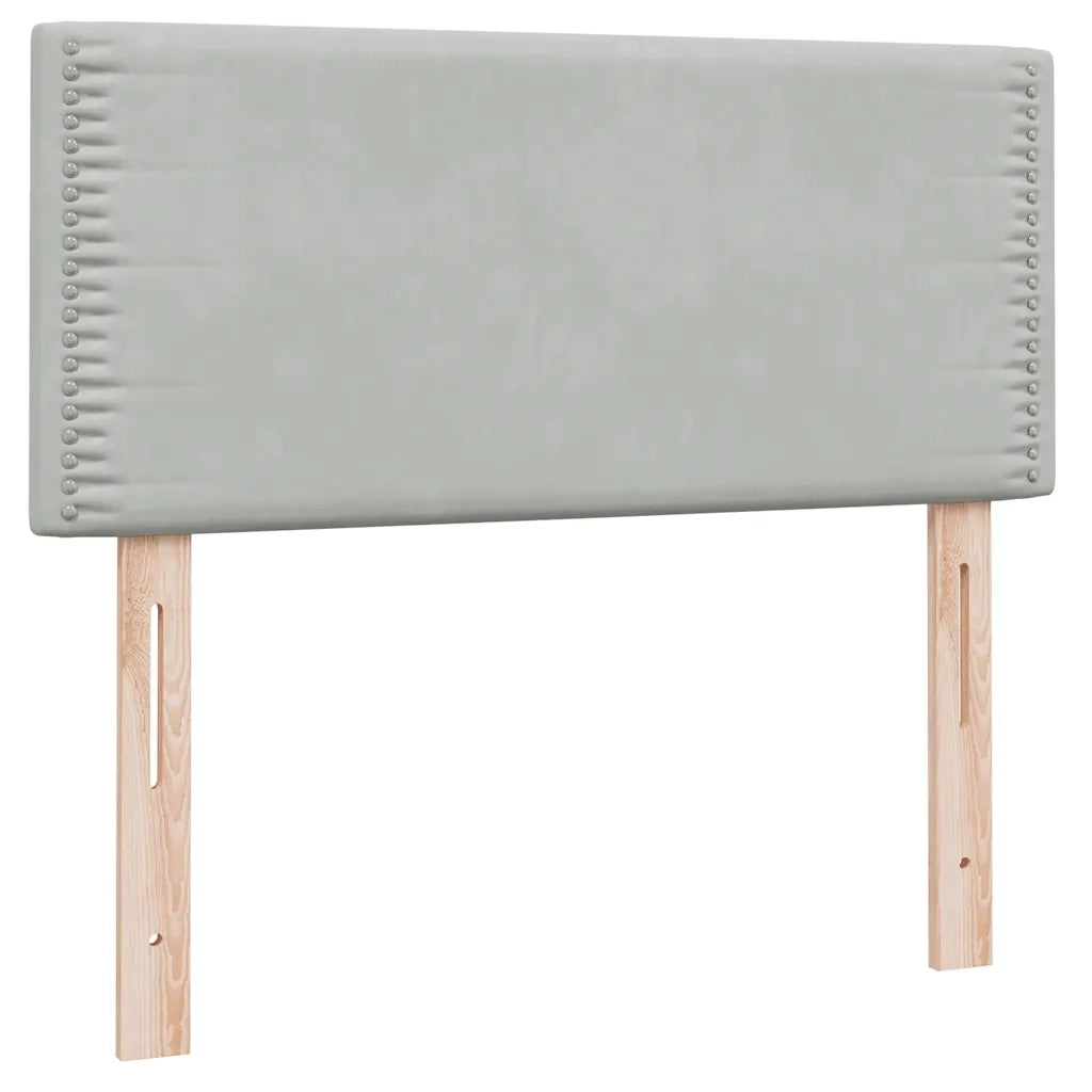 Giroletto a Molle con Materasso grigio chiaro 90x210 cm Velluto