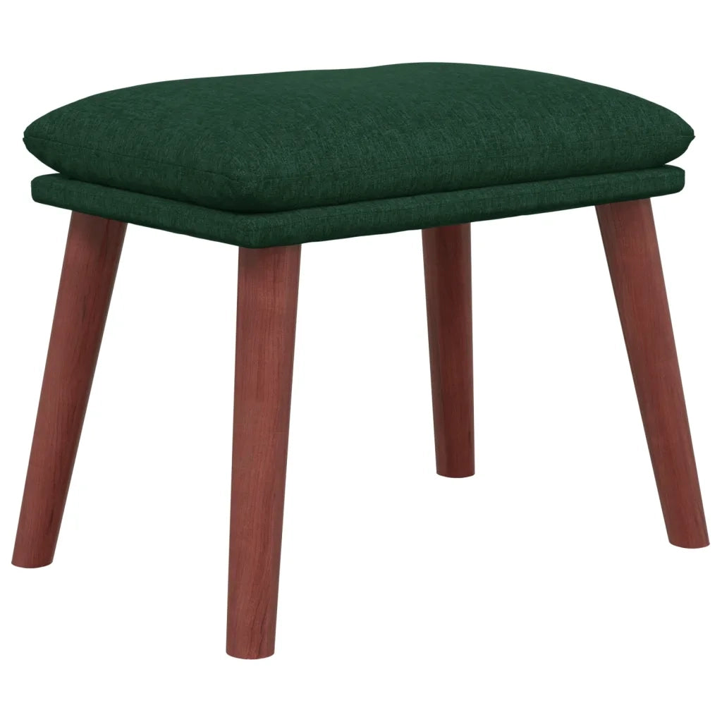 Poltrona Relax con Poggiapiedi Verde Scuro in Tessuto 3097568
