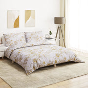 Set Copripiumino Bianco e Marrone 200x200 cm in Cotonecod mxl 115680