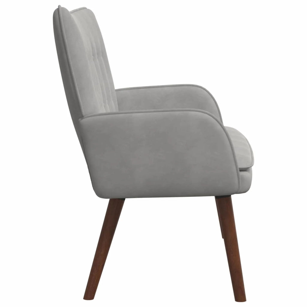 Sofa a Due Posti Grigio chiaro 115 x 61 x 87 cm Velluto