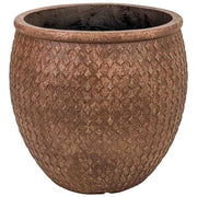 Vaso fibra di vetro marrone rossastro 25x25x25 cm