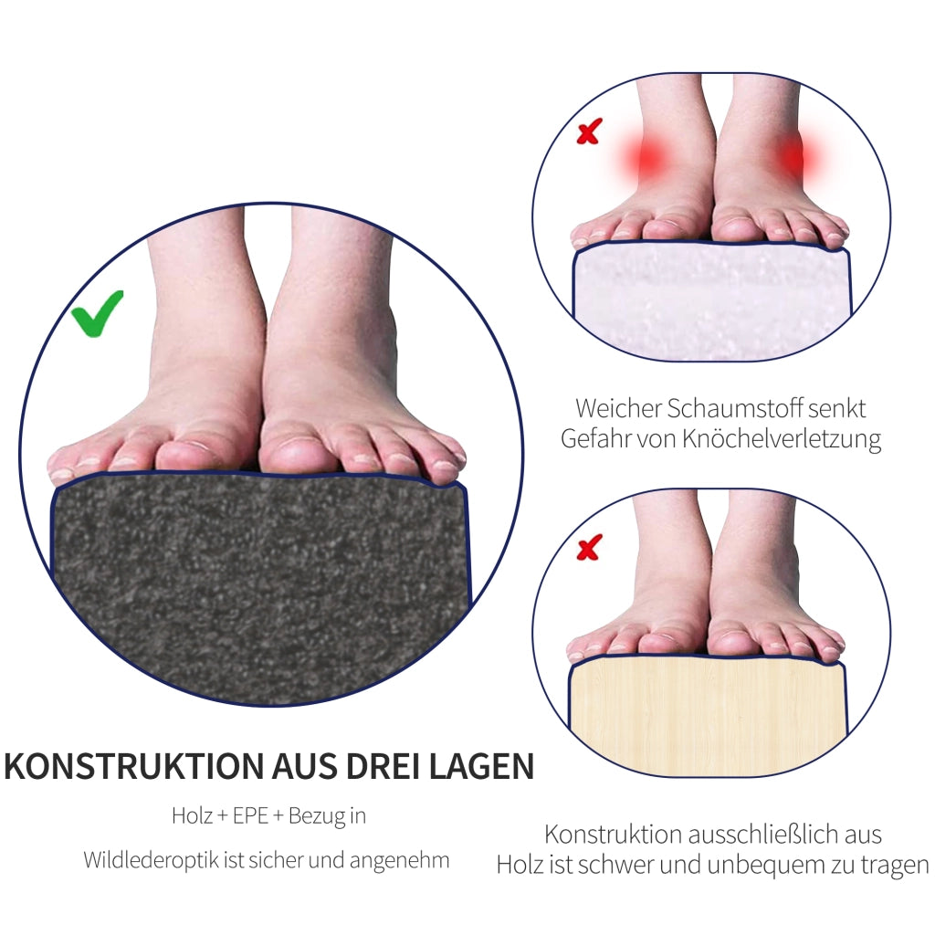 Trave di equilibrio pieghevole per uso interno ed esterno, 210 cm, fino a 120 kg, blu, ideale per ginnastica e allenamento.