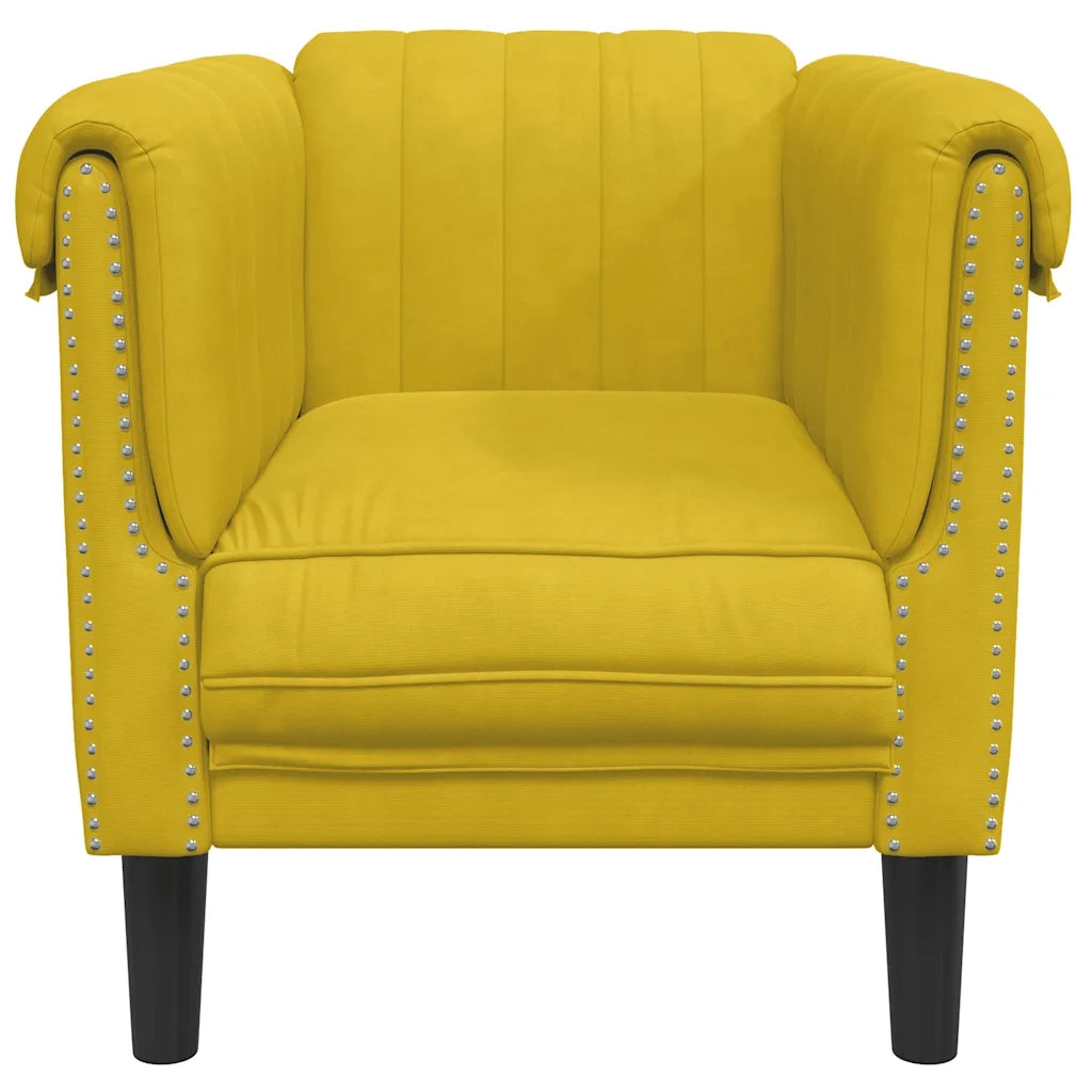 Poltrona Gialla in Velluto 372571