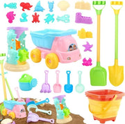 Set di aree di gioco per bambini: 26 pezzi di aree di gioco con ciotola pieghevole, cucchiaio, rastrello e forme di zappa, set di aree di gioco per bambini da 2 a 6+ anni