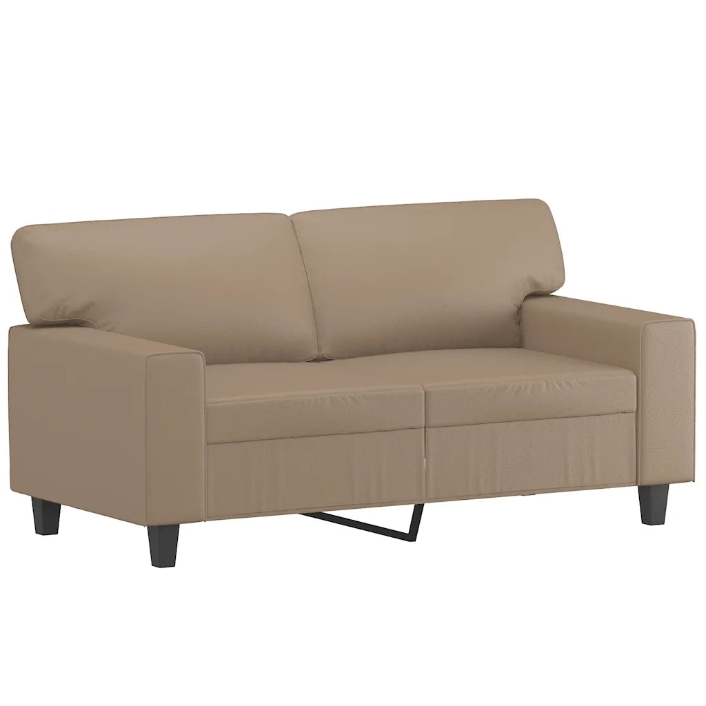 Divano a 2 Posti Cappuccino 140 cm in Similpelle 359416