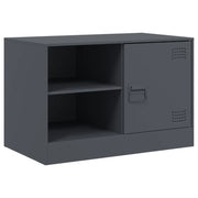 Mobile TV multimediale mensola TV credenza TV sala da pranzo soggiorno camera da letto antracite 67 x 39 x 44 cm acciaio antracite 02_0026396