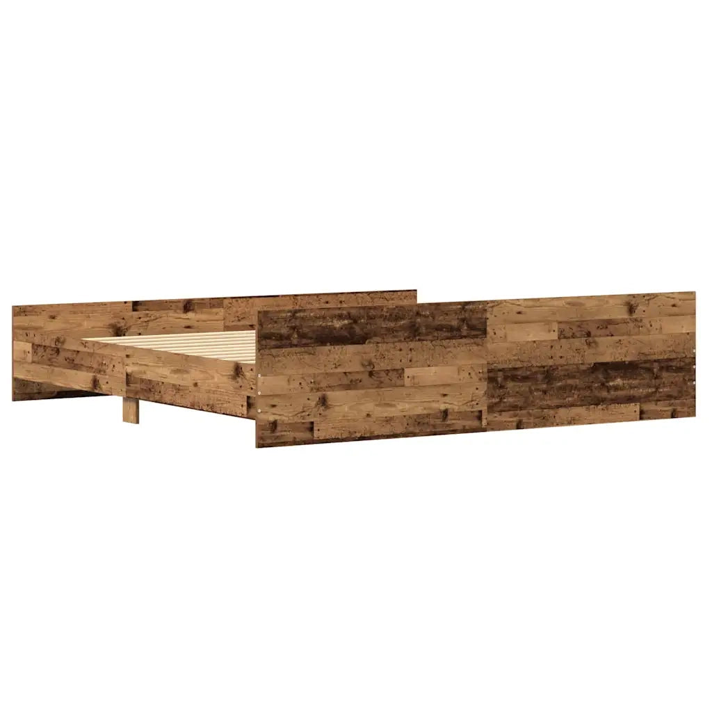 Struttura del letto-Giroletto Legno vecchio 203 x 203 x 50 cm