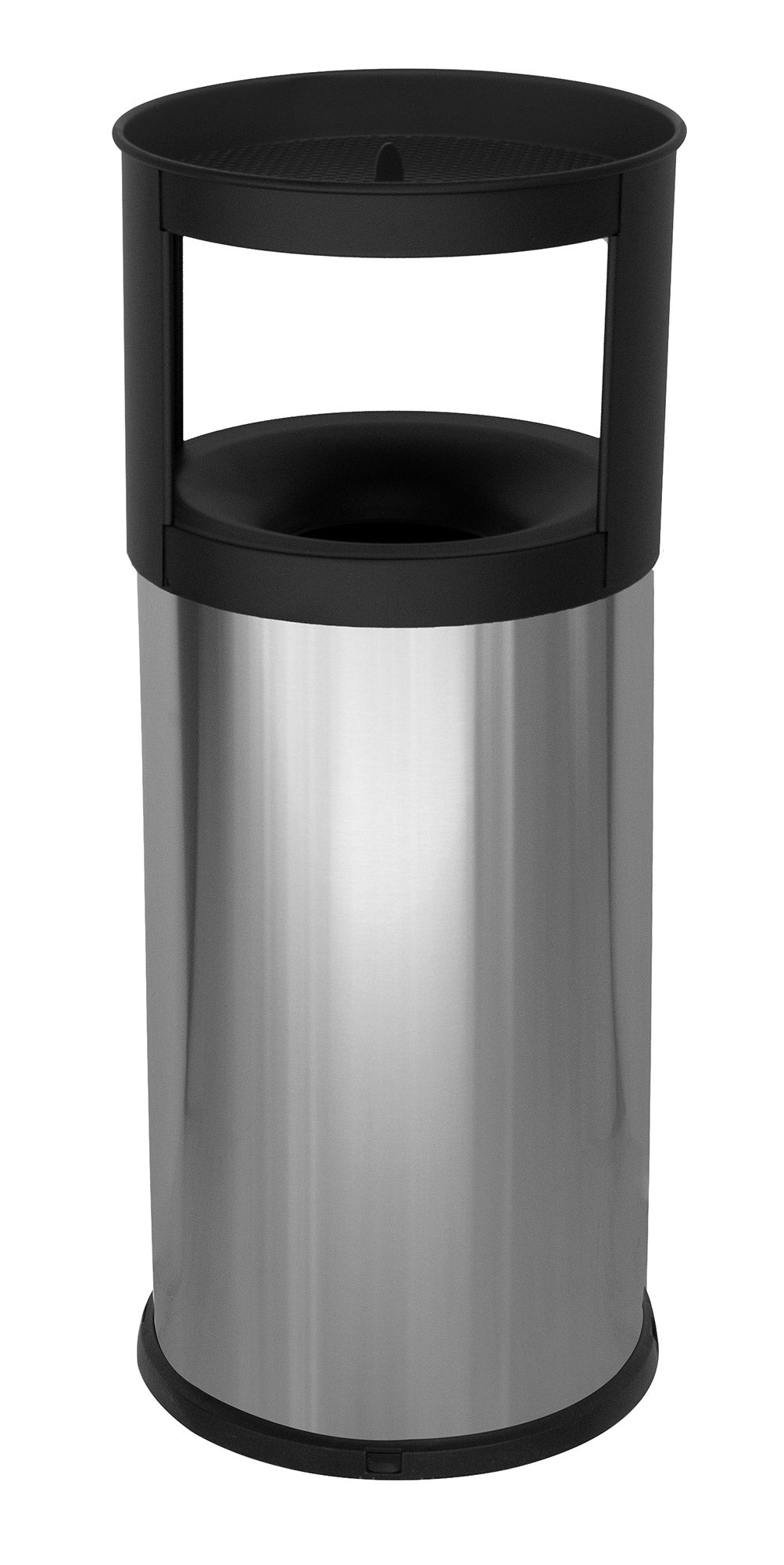 Pattumiera Gettacarte Ø25xh80 cm Autoestinguente Posacenere in Acciaio Inox Argento