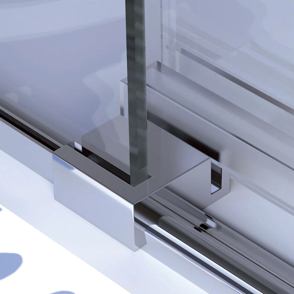 Box doccia 2 lati Fisso + Scorrevole Cristallo 8 mm Giava - Nice Soft Close - Misura: 70 x 160 x h190 cm