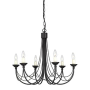Lampadario Classico Carisbrooke Acciaio Nero 6 Luci E14