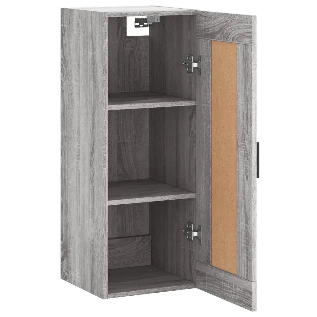 vidaXL Mobile a Parete Grigio Sonoma 34,5x34x90 cm Legno Multistrato