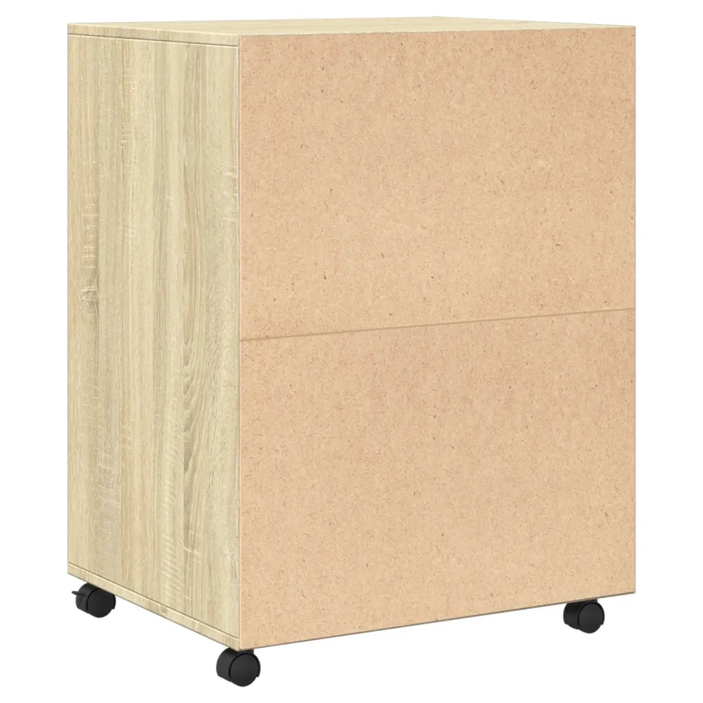 Mobiletto con Ruote Rovere Sonoma 60x48x81 cm in Truciolato 853166