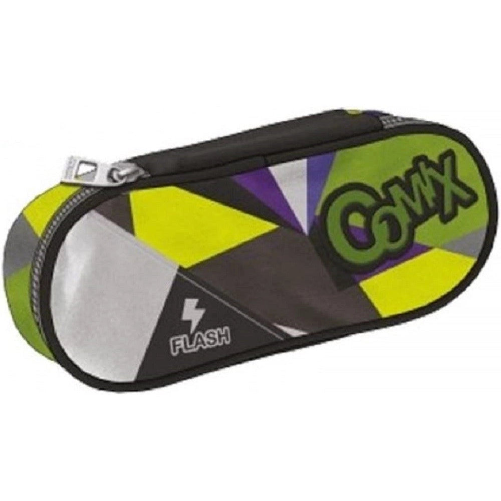 Trade Shop - Astuccio Portapenne Ovale Comix Flash Organizzato In Poliestere Accessori Scuola -