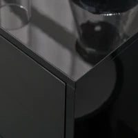 Armadio Contenitore con 2 Cassetti, 2 Ante, con Sistema di Sicurezza Anti-Ribaltamento, per Soggiorno e Camera da Letto, 79 x 36 x 74 cm, Nero