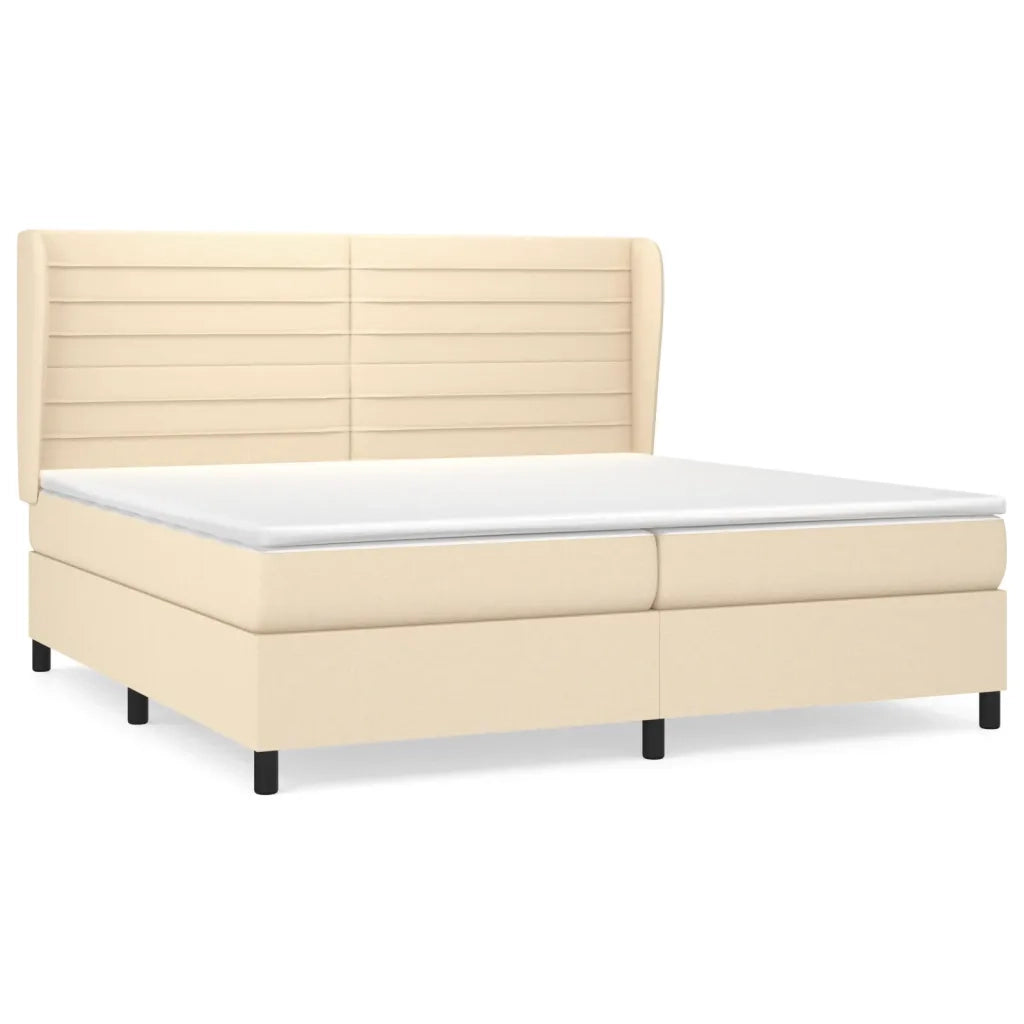 Giroletto a Molle con Materasso Crema 200x200 cm in Tessuto cod mxl 61237