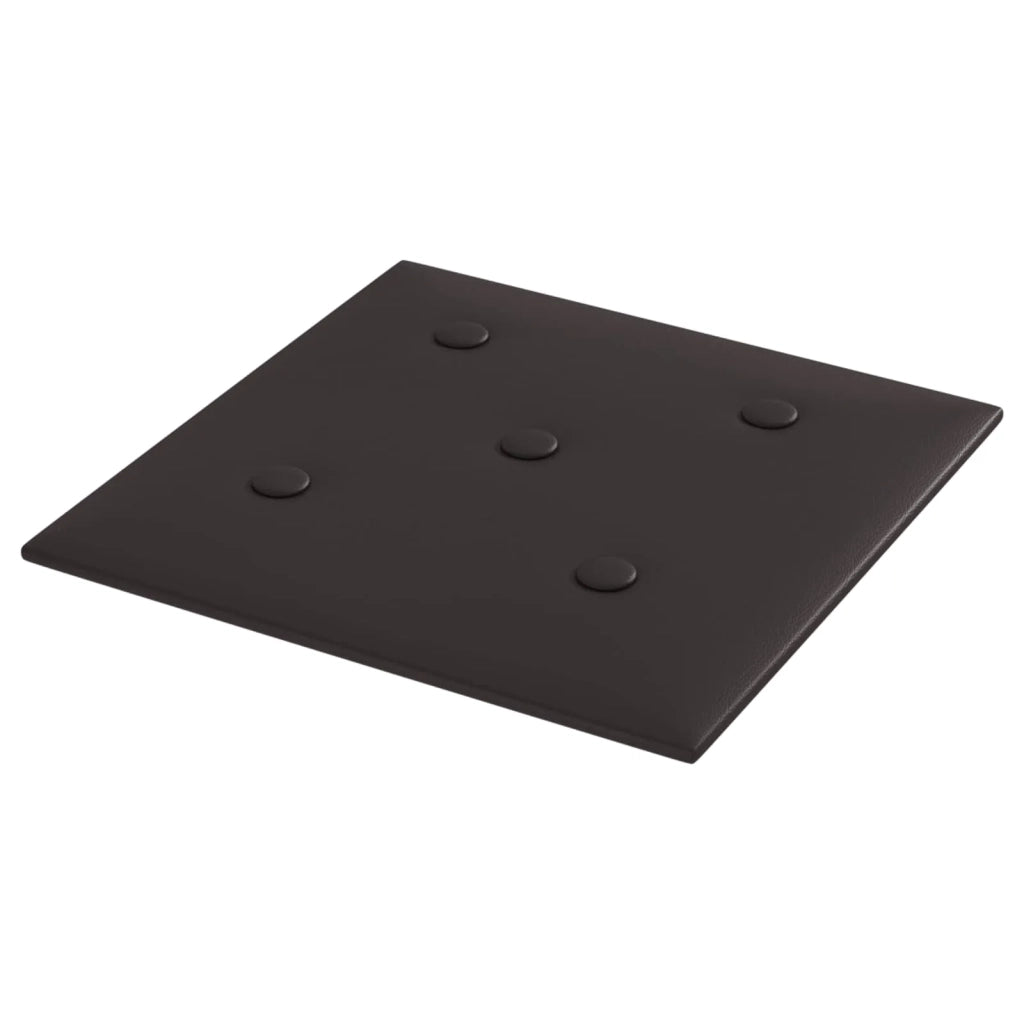 Testiera da Parete 12 pcs Nero 30 x 30 cm Pelle Sintetica