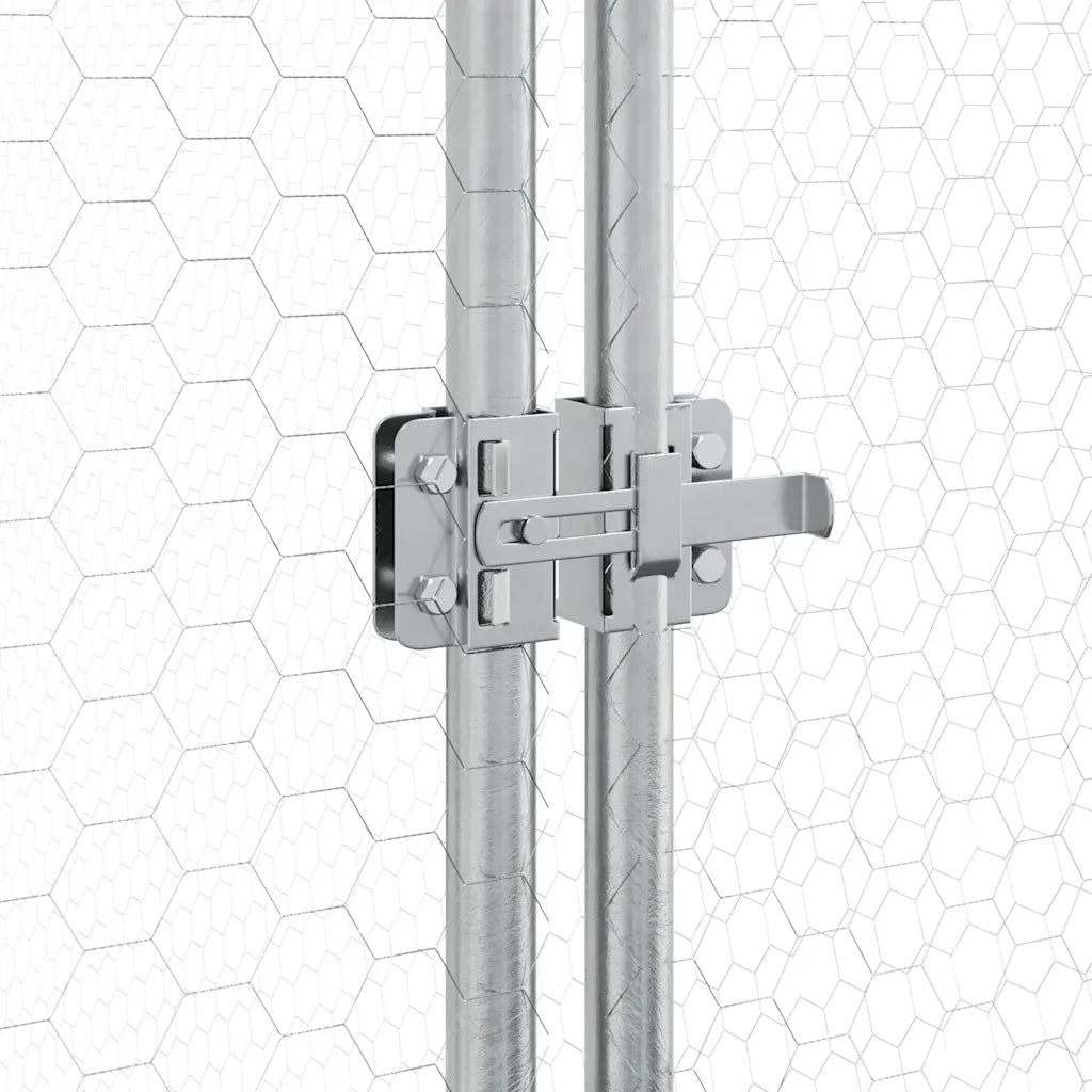 Gabbia per Polli Argento 400x105x182 cm in Acciaio Zincato 172556