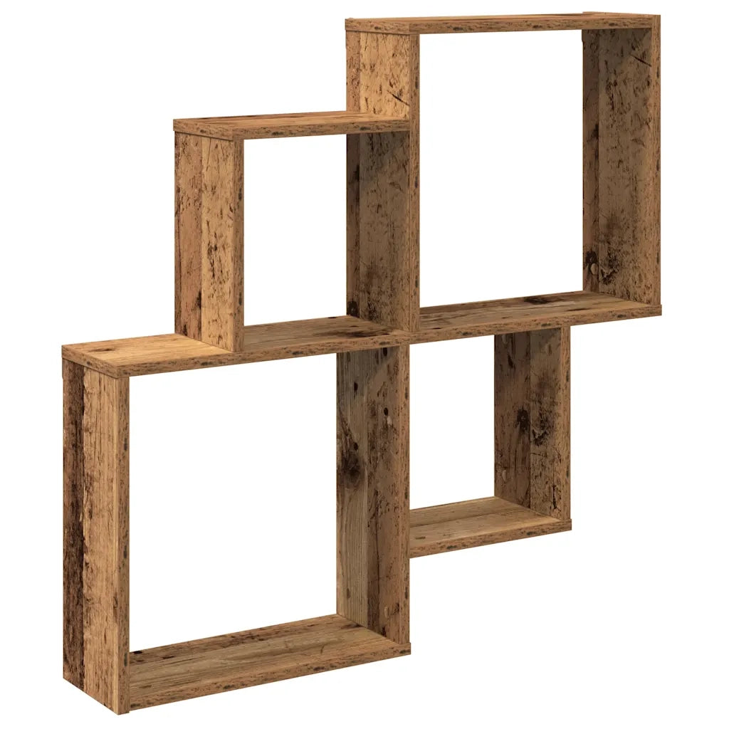 Mensola da Parete Legno Vecchio 80x15x78,5 cm Legno Multistrato 856610