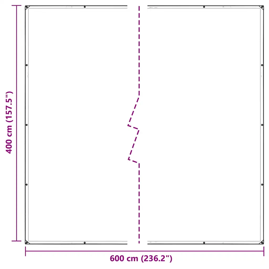 vidaXL Telone Trasparente con Occhielli 4x6 m in PVC