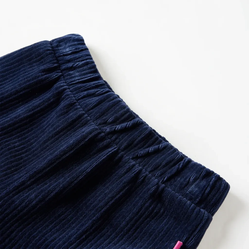Pantaloni da Bambino in Velluto a Coste Blu Marino 116 13896