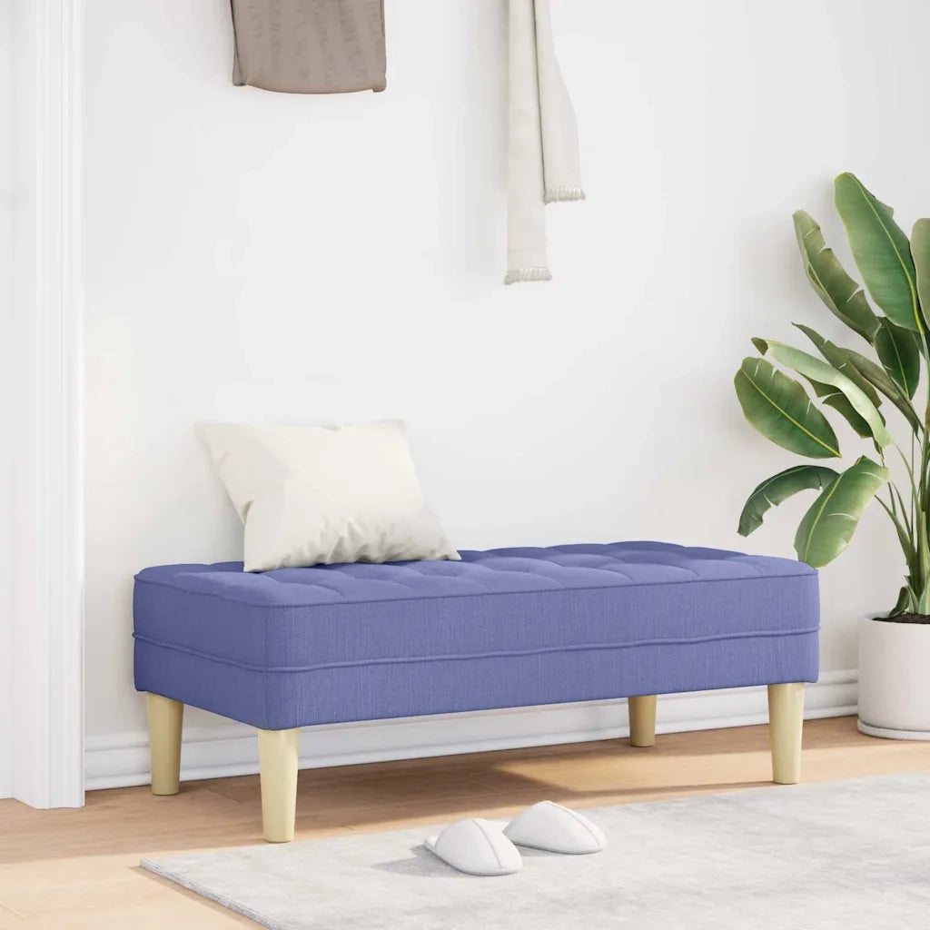 panchina con cuscino Blu jeans 113 x 57 x 39 cm Tessuto CFW5370924