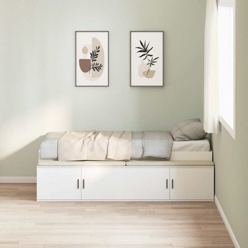 Struttura Letto da Giardino Bianca 100x200 cm