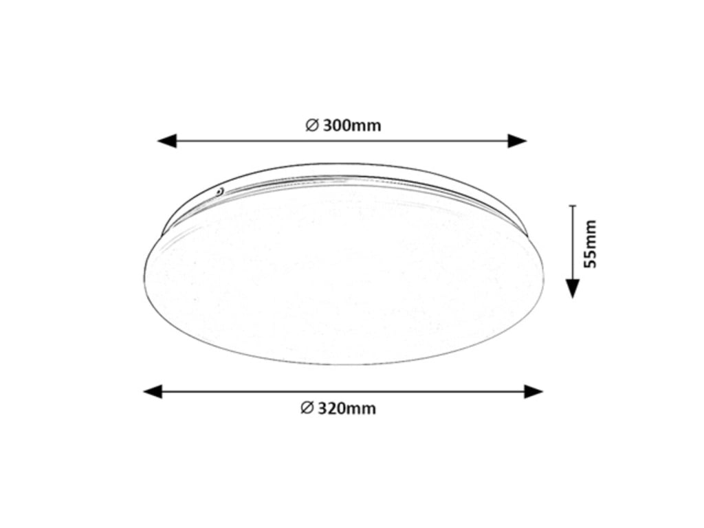 Plafoniera LED tonda 32cm 18W 3000K bianca Rabalux