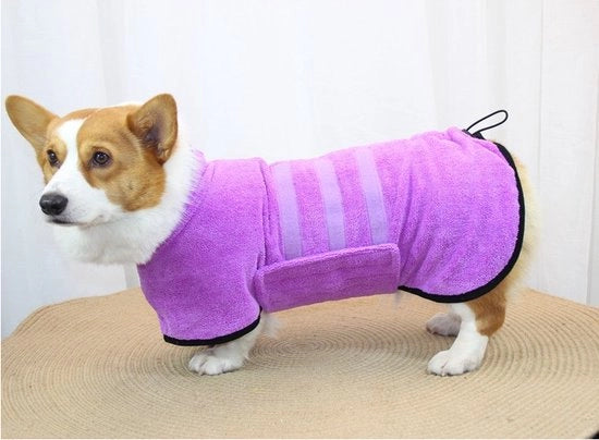 Asciugamano per cani con microfibra, asciugacani superassorbenti per cani e gatti, asciugamani per cani di medie e grandi dimensioni, asciugamani per cani rapidi, adattabili, per animali domestici, colore S - Blu viola