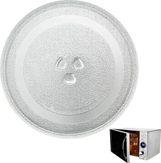 Tavolo rotante in vetro per forno a microonde da 24,5 cm - Piatto vetrato circolare per forno a microonde 24,5 cm - Tavolo rotante in vetro sostitutivo per forno a microonde 24,5 cm