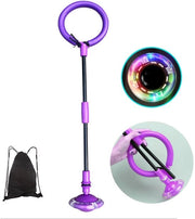 Ruota da ballo - Rotella colorata e lampeggiante con pallone rotante - Trampolino - Adatto per bambini e adulti - Comoda e portatile - Carrozzino lampeggiante integrato - Inclusa borsa di trasporto - Adatto per bambini e adulti - Blu