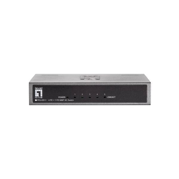 LevelOne FEU-0511 - Switch - non gestito - 4 x 10/100 + 1 x 100Base-FX