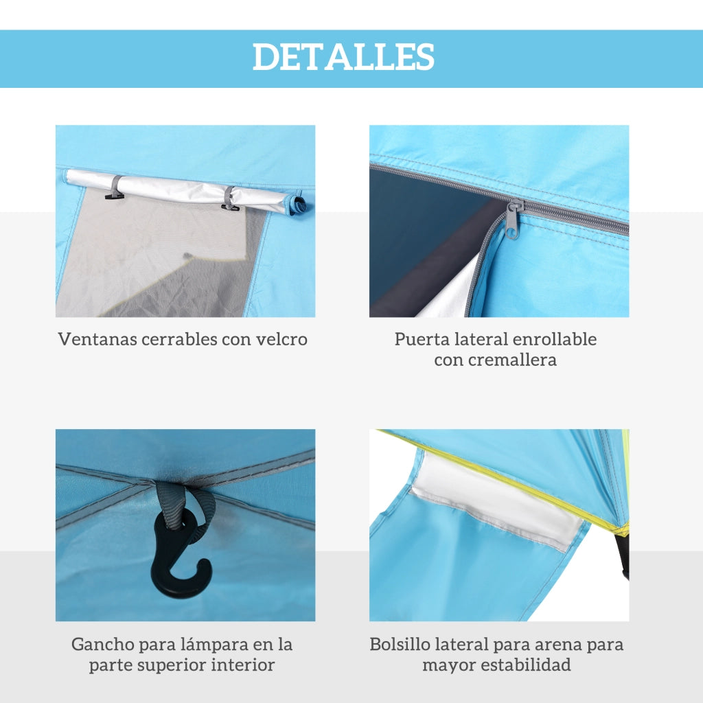 Tenda Pop-up da Giardino ¨C zephmum ¨C 220x173x120 cm Azzurro